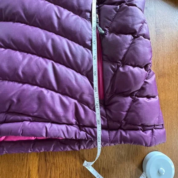 PATAGONIA Goose Down Sweater Jacket Womens XL Purple Puffer Winter Coat Warm - Picture 15 of 15